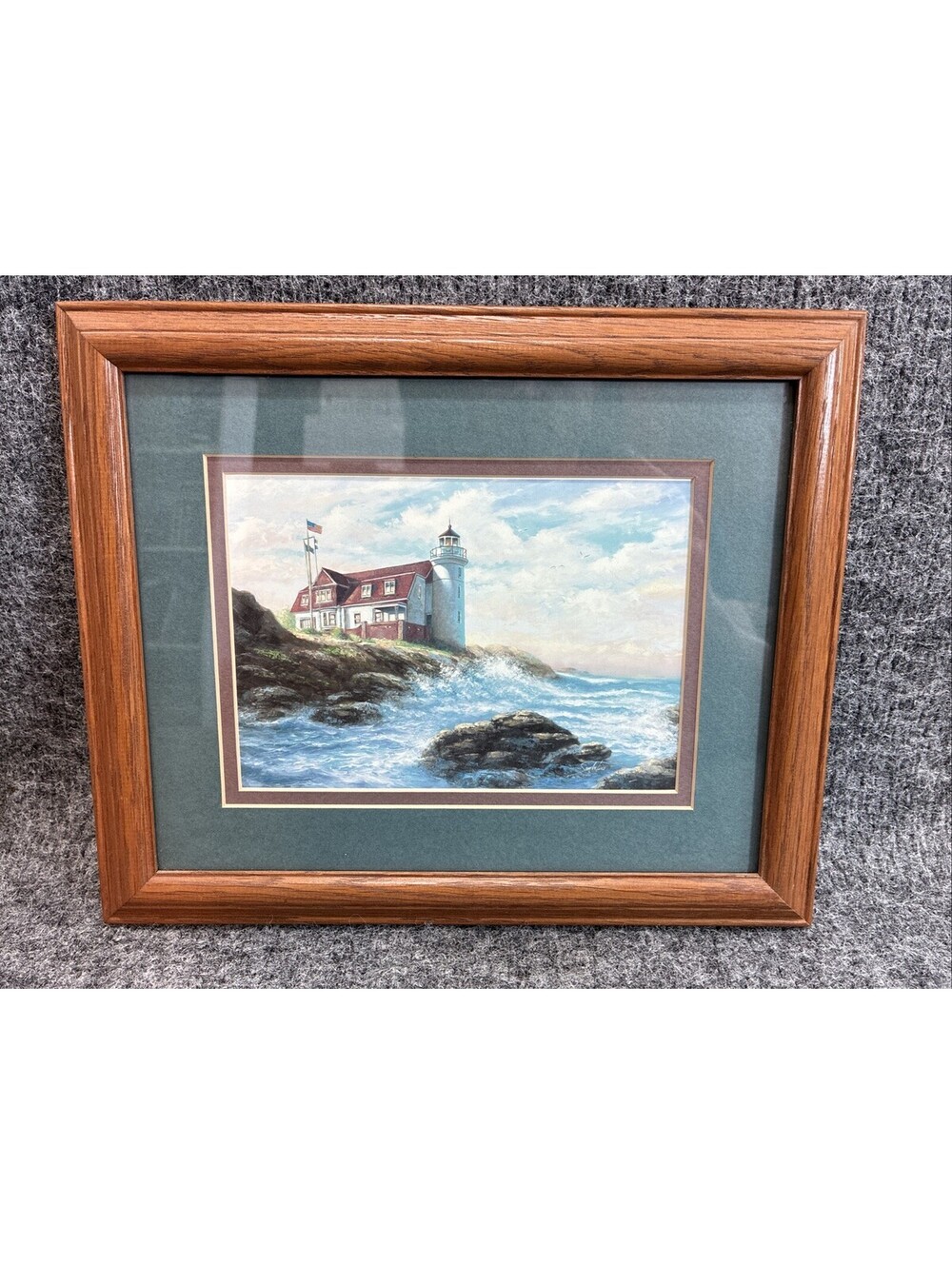 Portland Head Light Art Print Cape Elizabeth Maine Spataro Matted Wood Frame